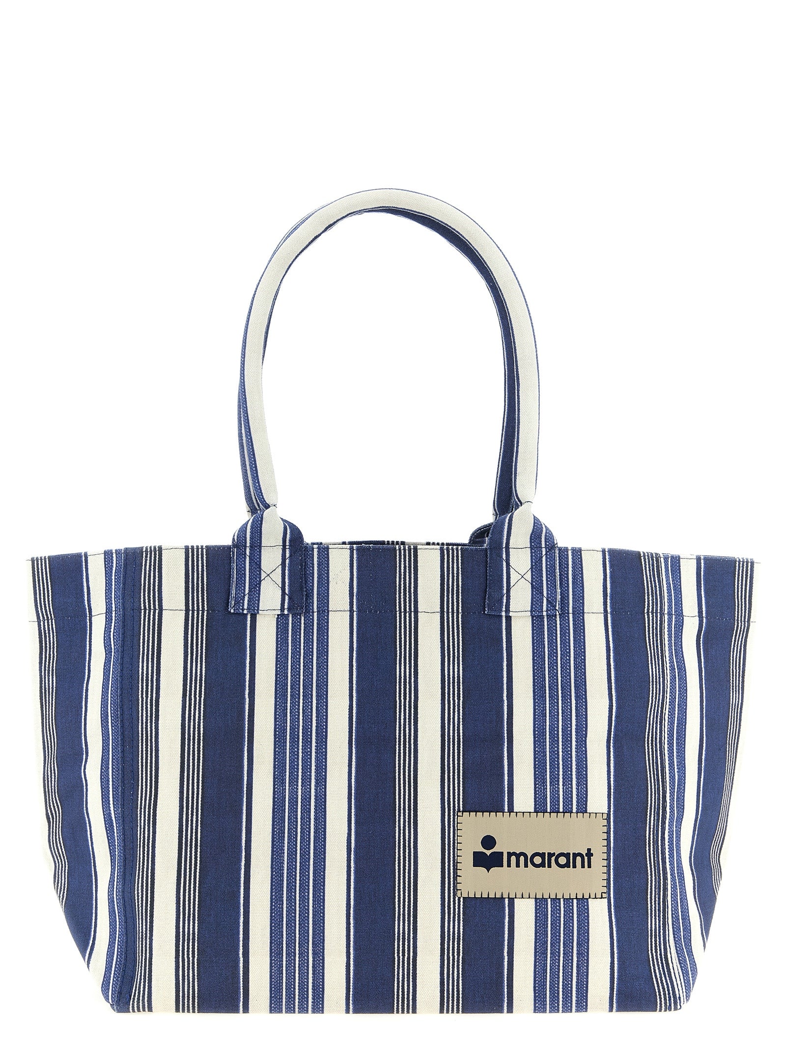Isabel Marant Blue Cotton Canvas Tote Bag