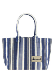 Isabel Marant Blue Cotton Canvas Tote Bag