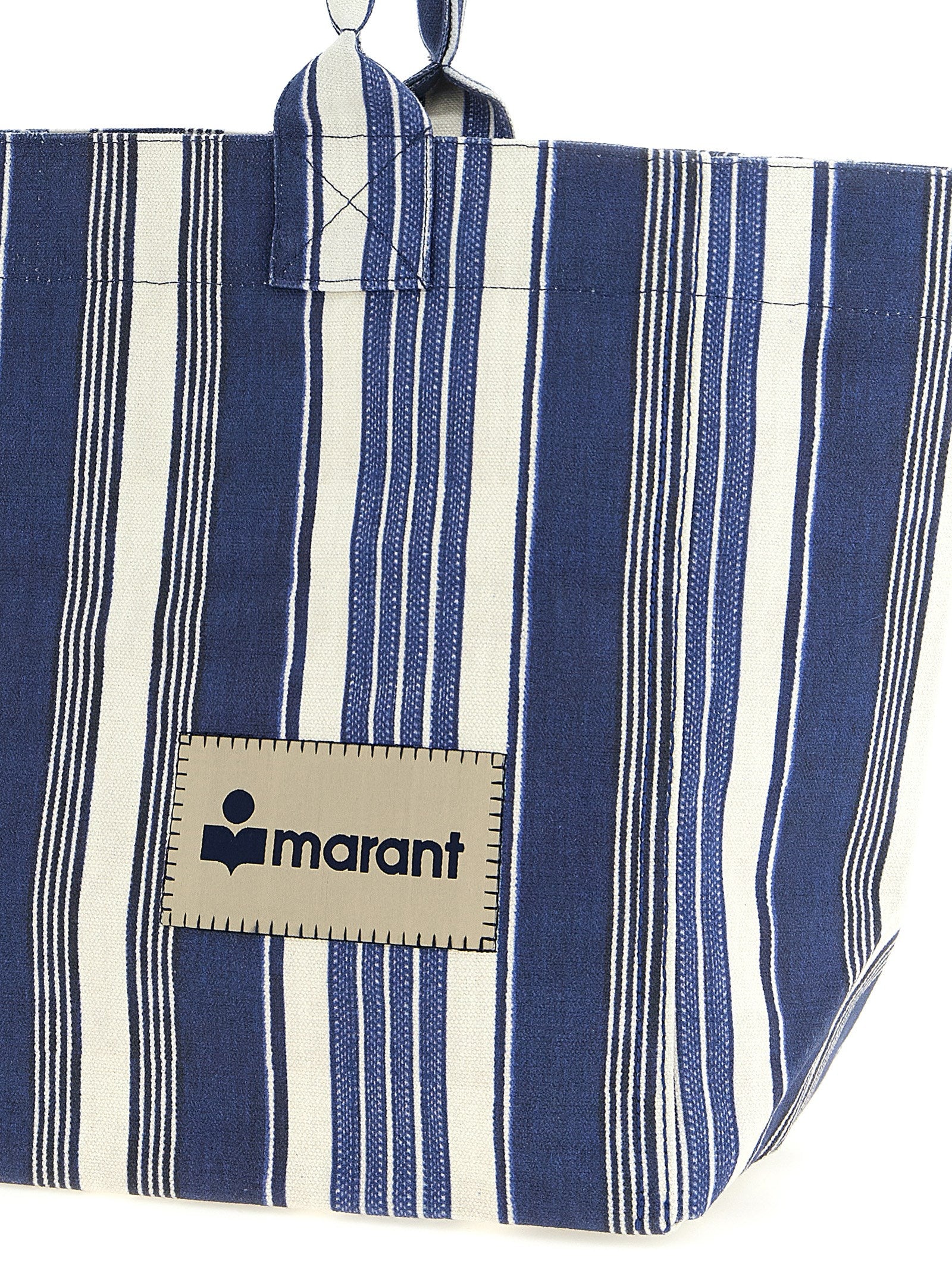 Isabel Marant Blue Cotton Canvas Tote Bag