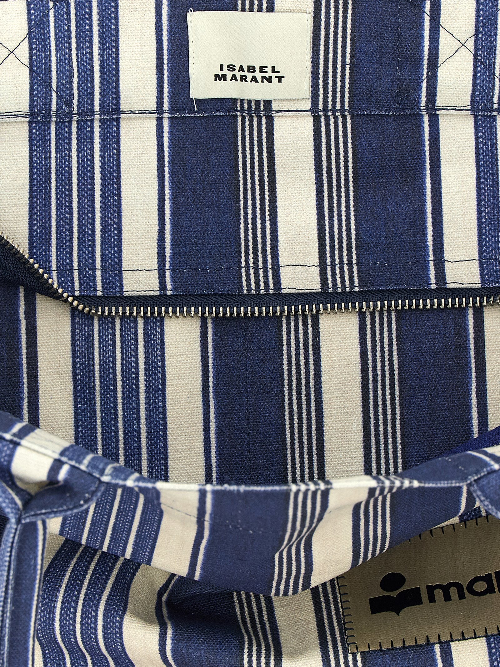 Isabel Marant Blue Cotton Canvas Tote Bag
