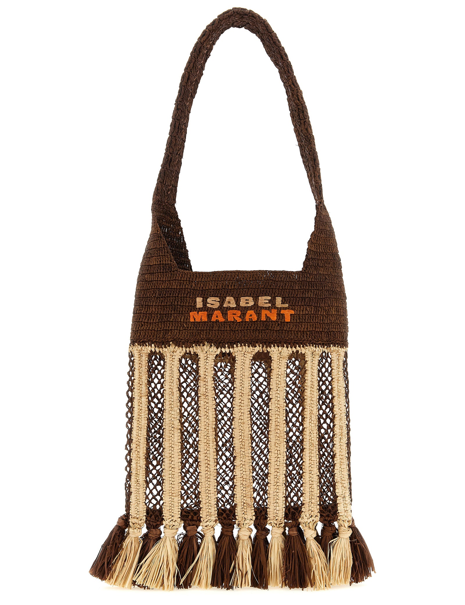 Isabel Marant Brown Raffia Shoulder Bag