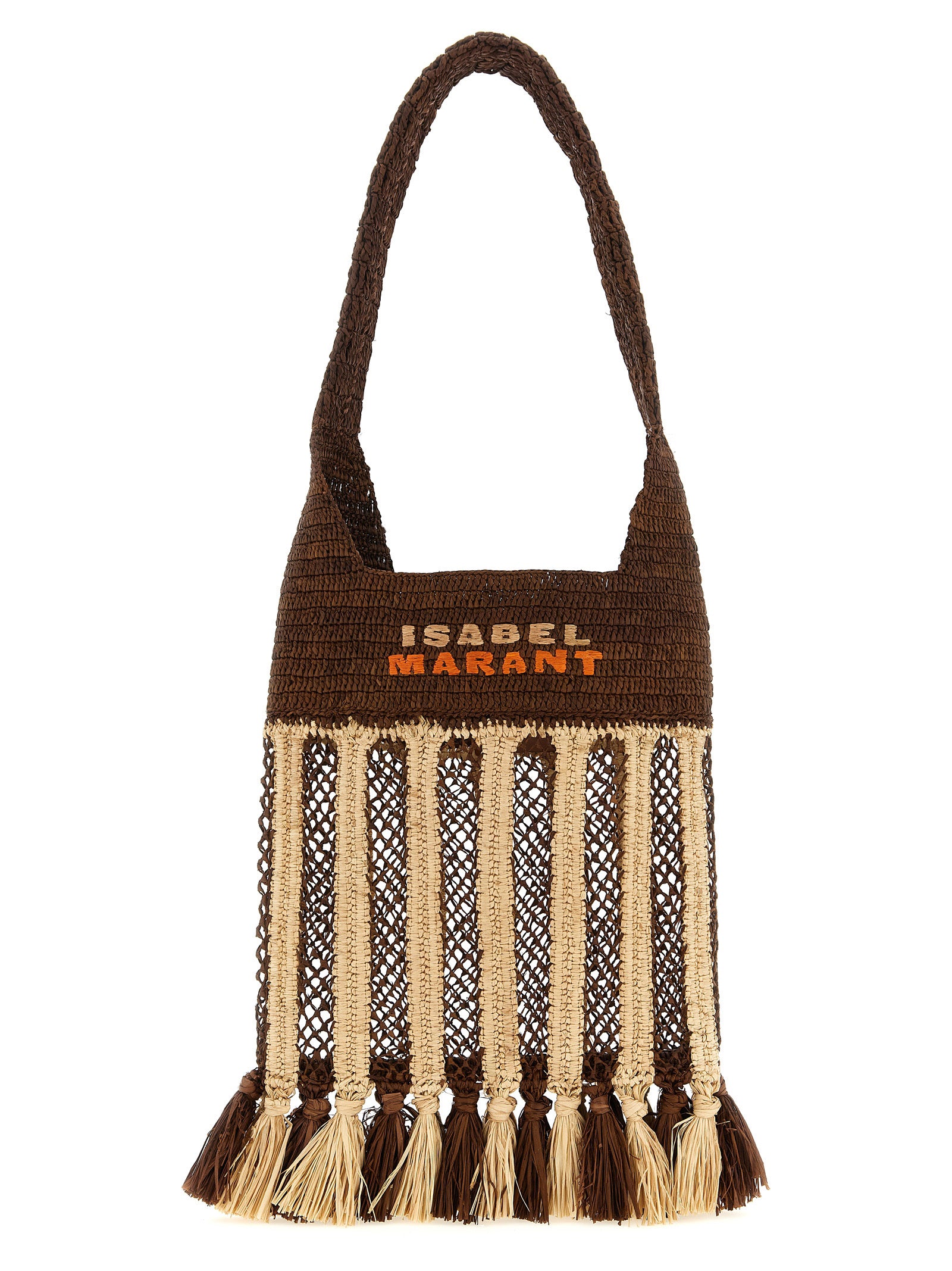 Isabel Marant Brown Raffia Shoulder Bag