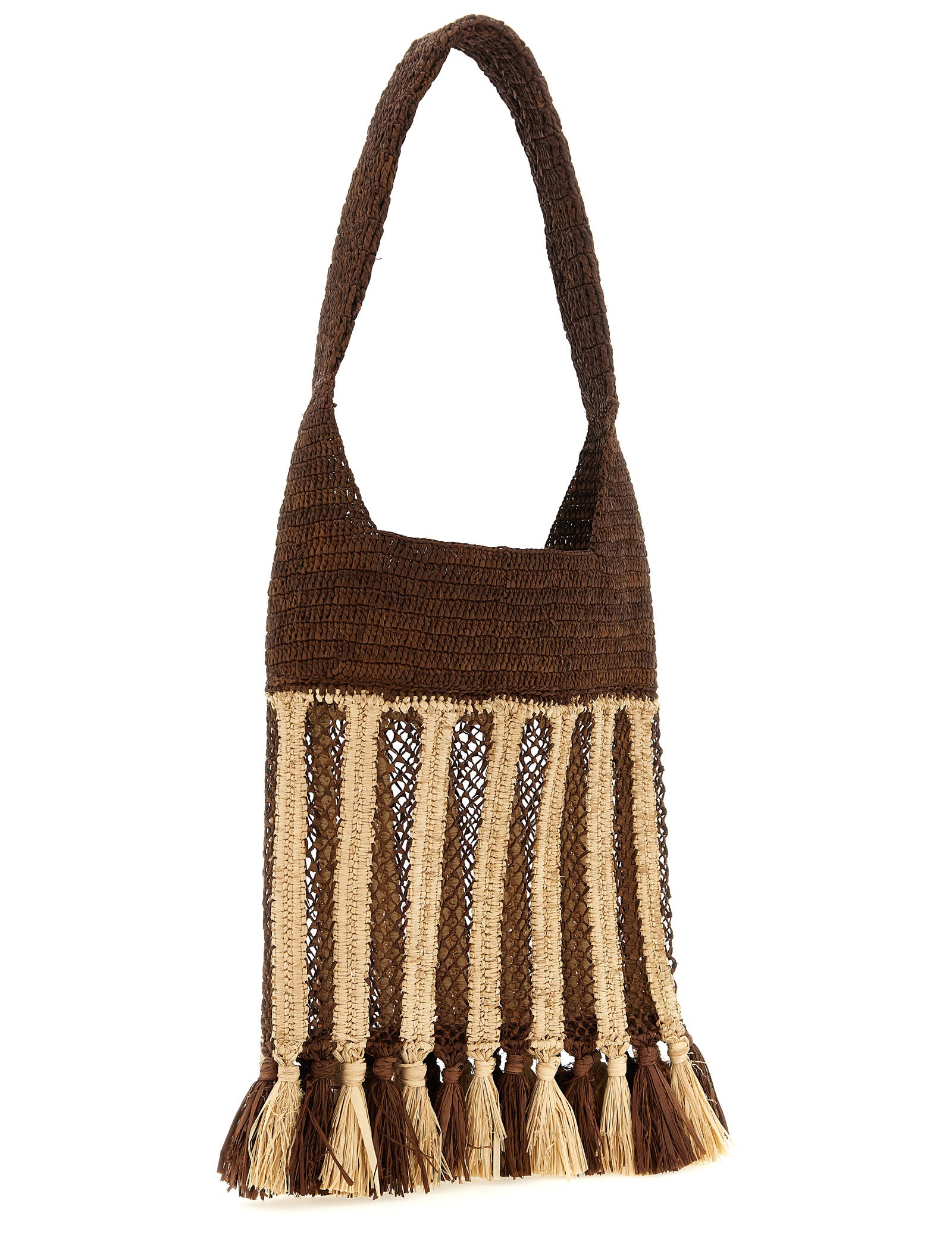 Isabel Marant Brown Raffia Shoulder Bag