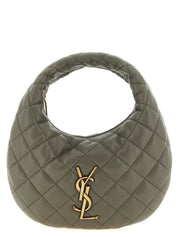 Saint Laurent Gray Lamb Leather Handbag