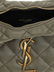 Saint Laurent Gray Lamb Leather Handbag