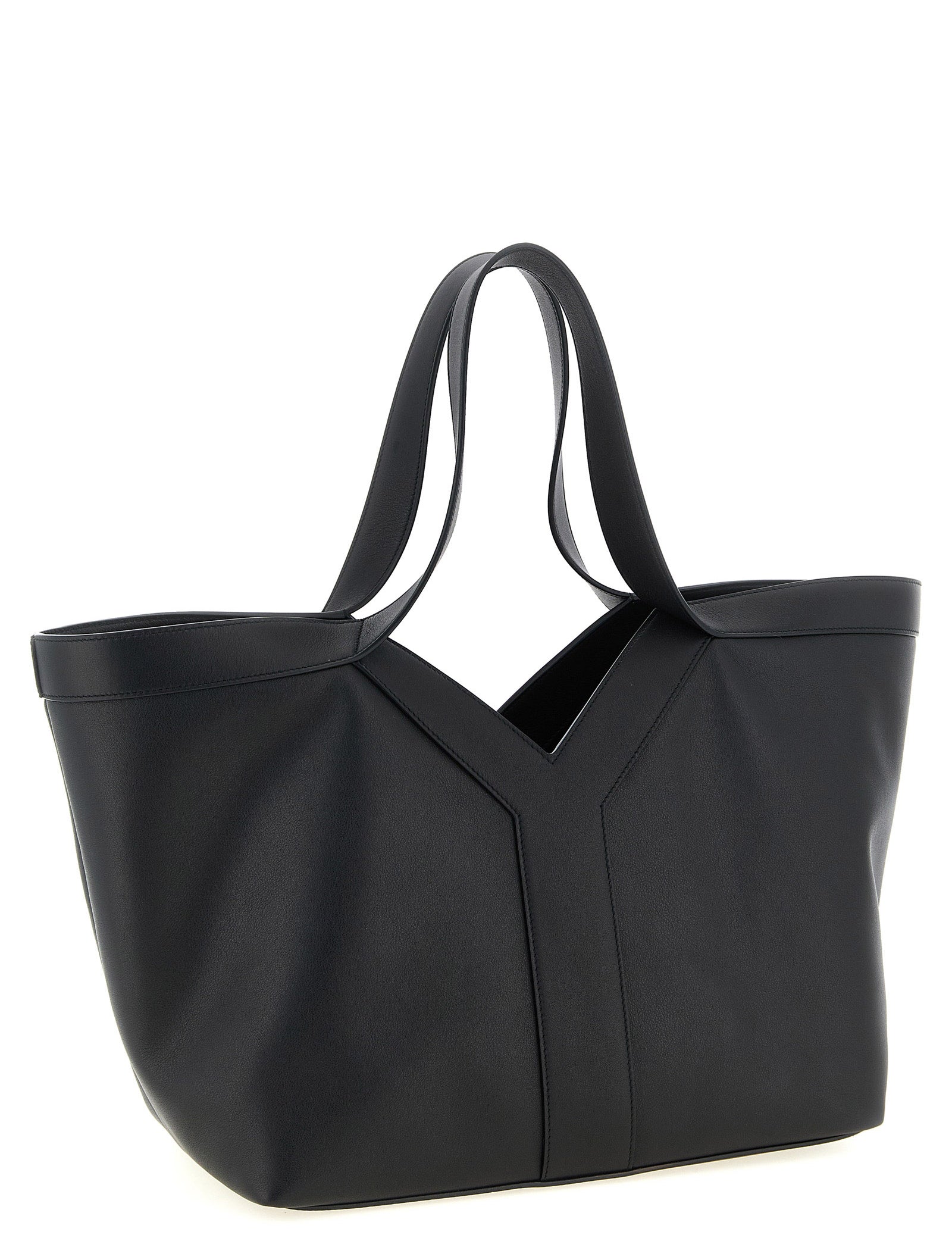 Saint Laurent Black Calfskin Tote Bag