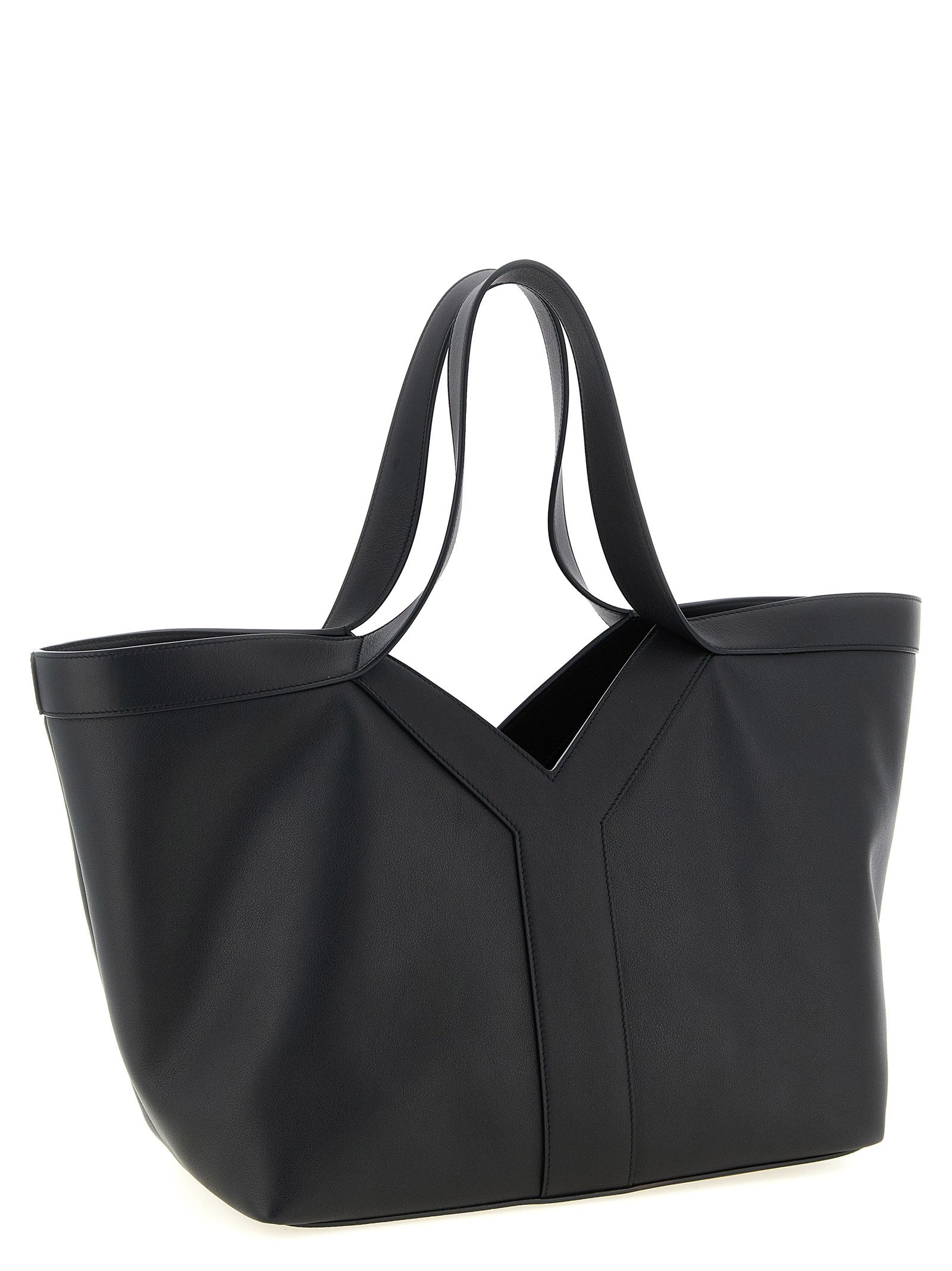 Saint Laurent Black Calfskin Tote Bag