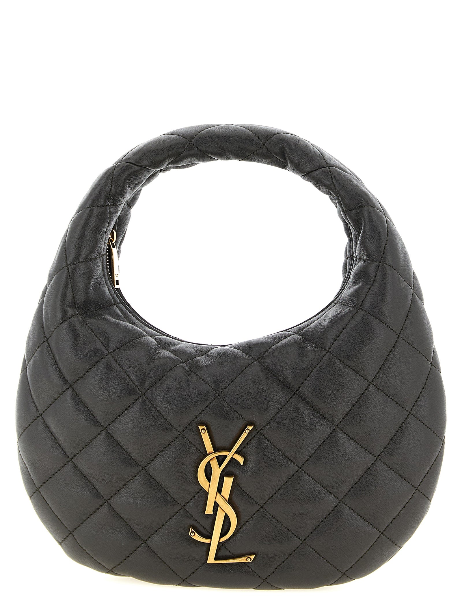 Saint Laurent Brown Lamb Leather Handbag