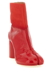 Maison Margiela Red Bovine Leather Ankle Boots