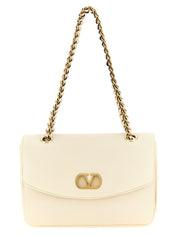 Valentino Garavani White Lamb Leather Shoulder Bag