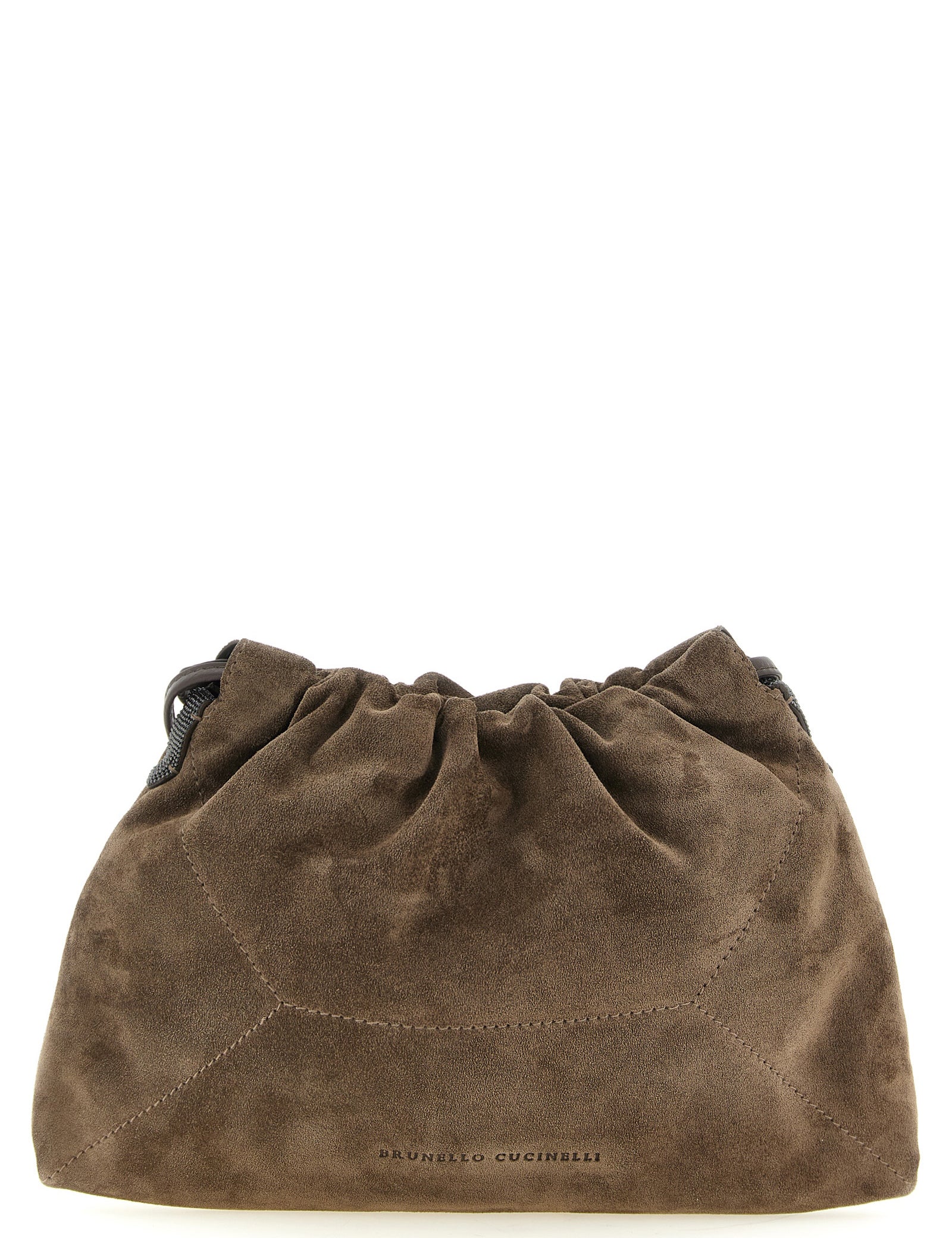 Brunello Cucinelli Brown Calfskin Clutch Bag