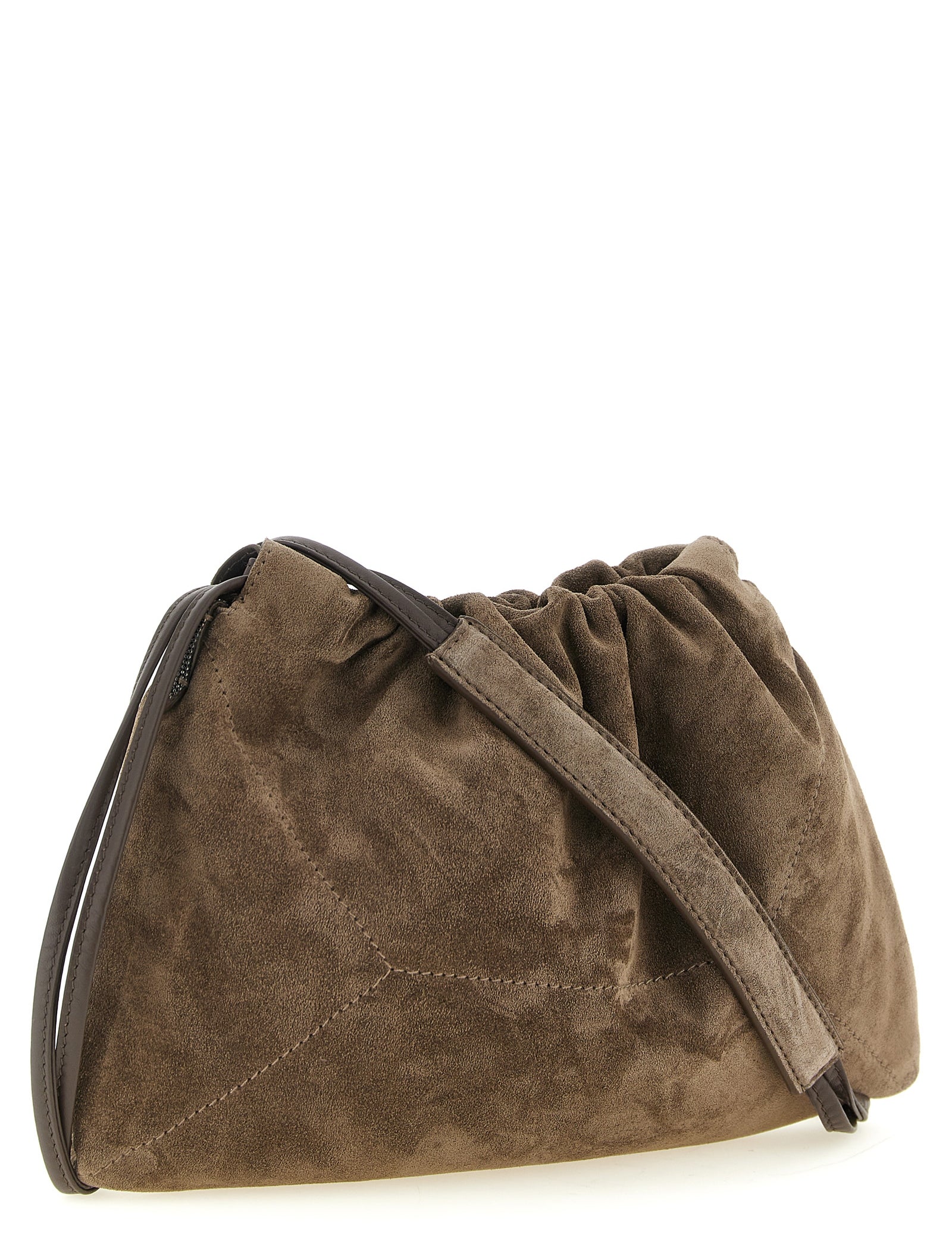 Brunello Cucinelli Brown Calfskin Clutch Bag