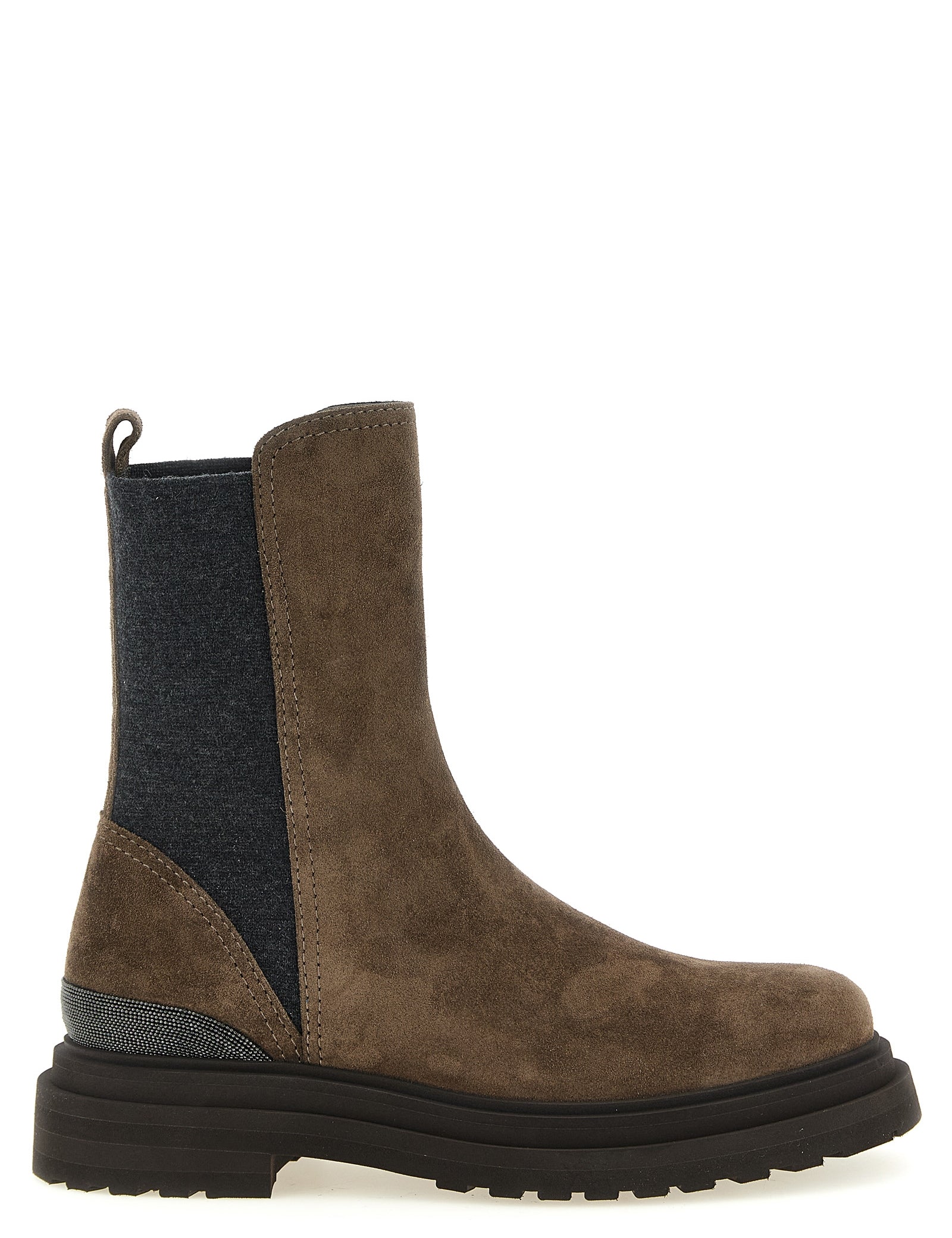 Brunello Cucinelli Brown Calfskin Ankle Boots
