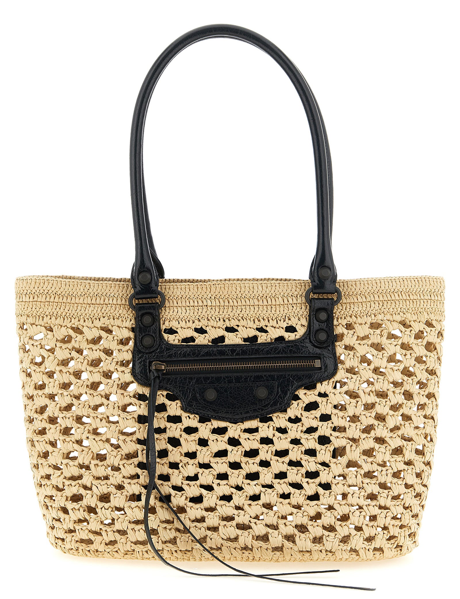 Balenciaga Beige Viscose Lamb Leather Shoulder Bag
