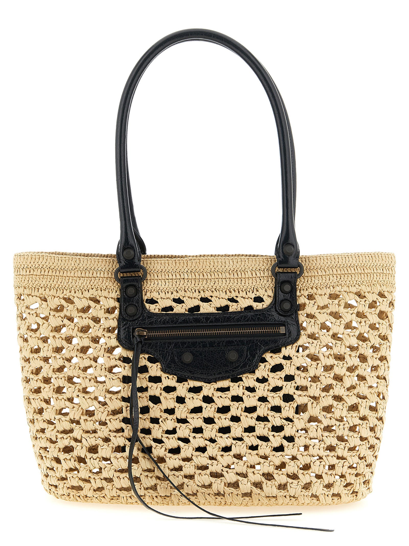 Balenciaga Beige Viscose Lamb Leather Shoulder Bag
