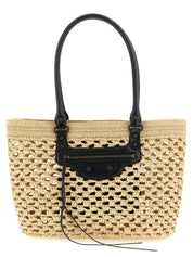 Balenciaga Beige Viscose Lamb Leather Shoulder Bag