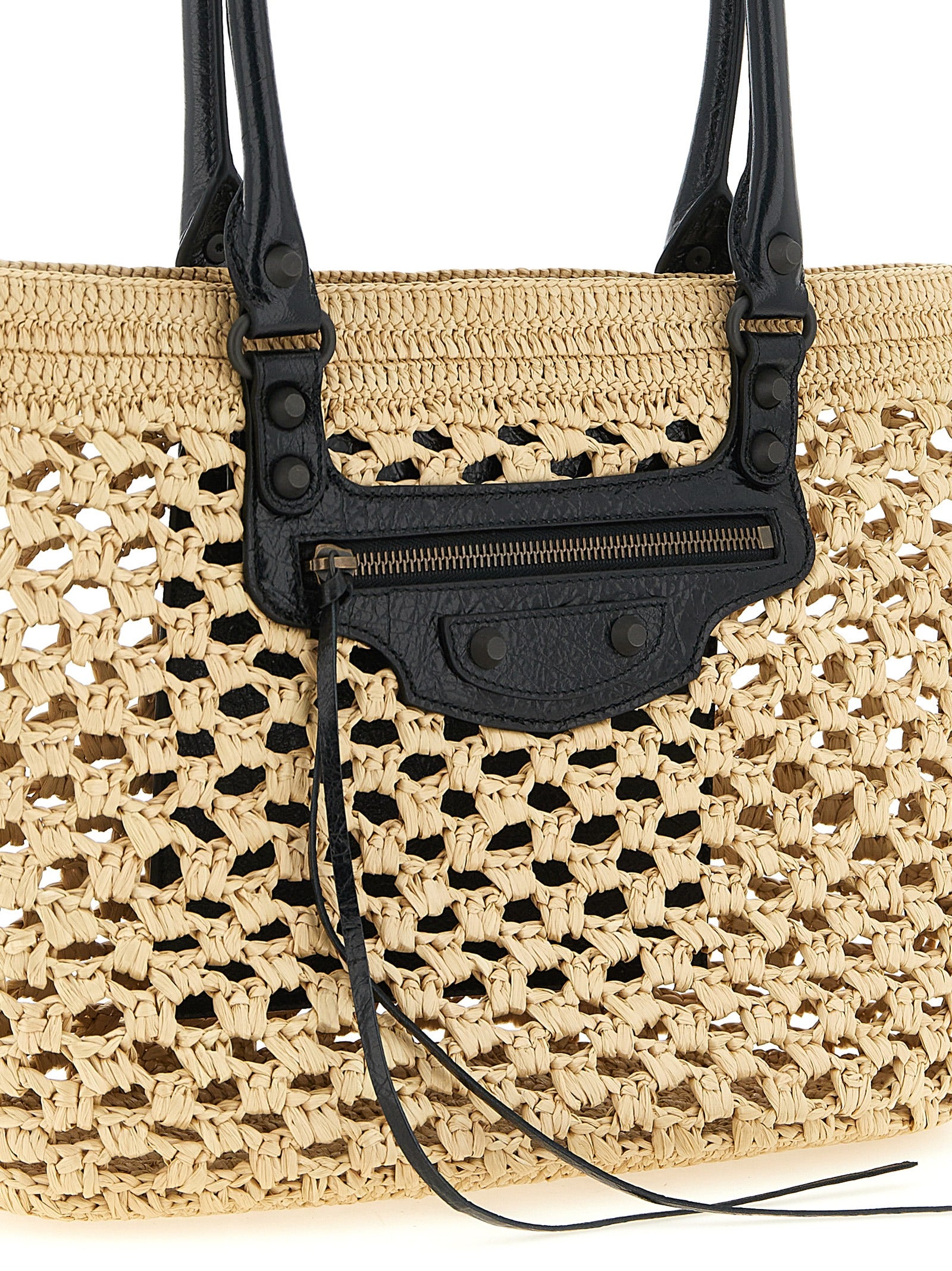 Balenciaga Beige Viscose Lamb Leather Shoulder Bag