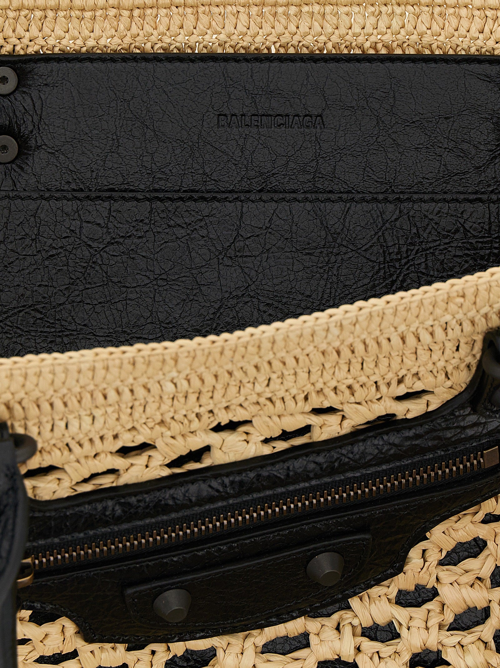 Balenciaga Beige Viscose Lamb Leather Shoulder Bag