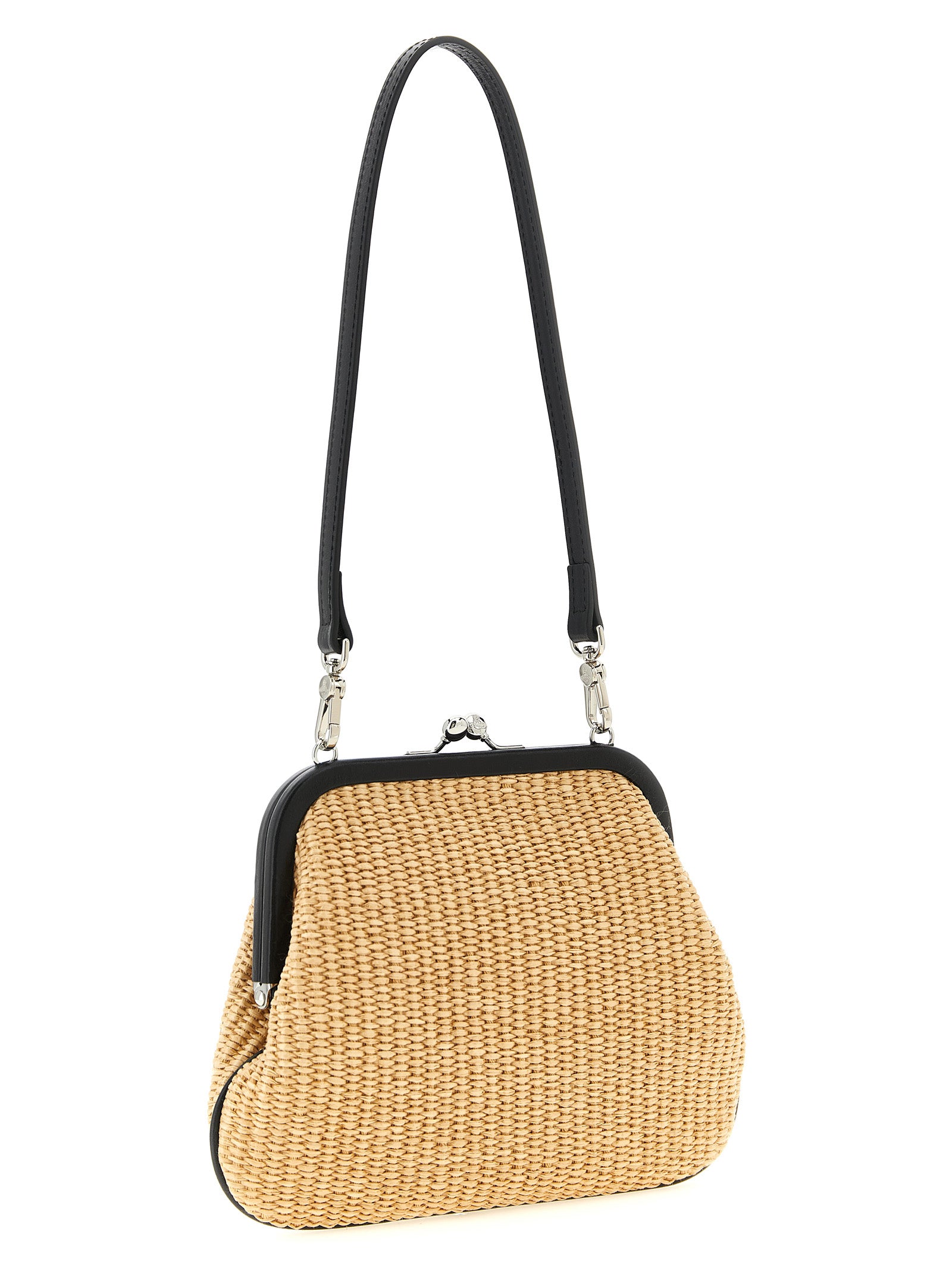 Vivienne Westwood Beige Braided Raffia Clutch Bag