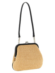Vivienne Westwood Beige Braided Raffia Clutch Bag