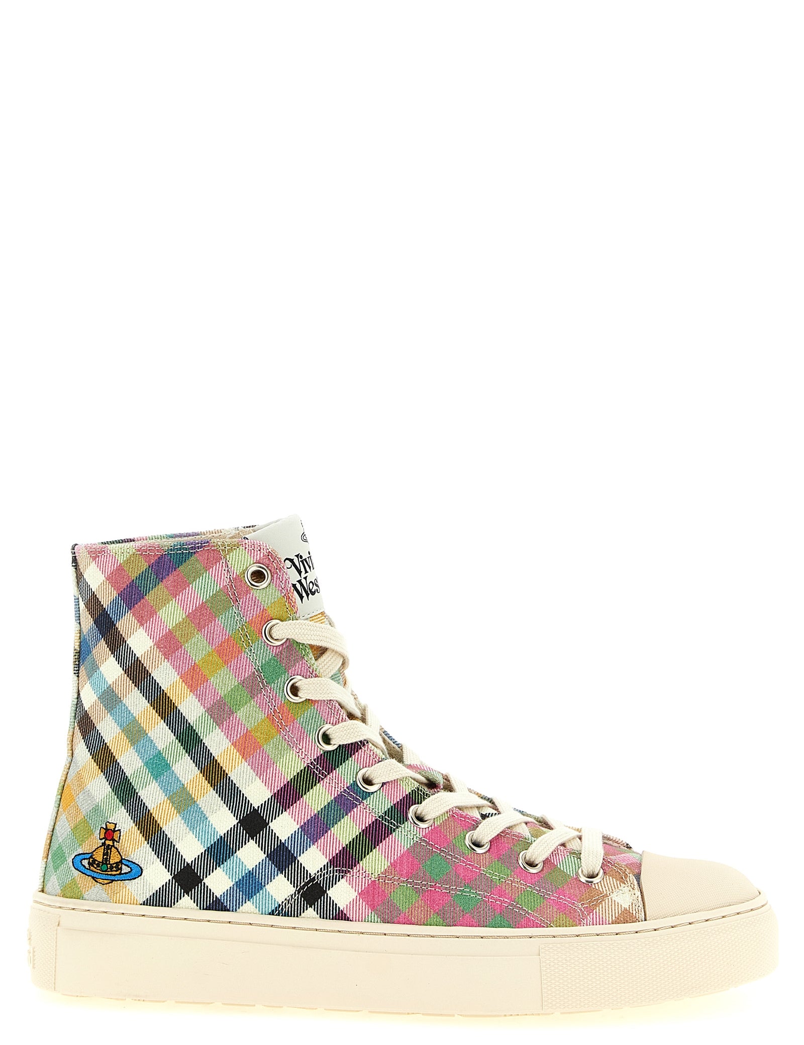 Vivienne Westwood Multicolor Cotton High Top Sneakers