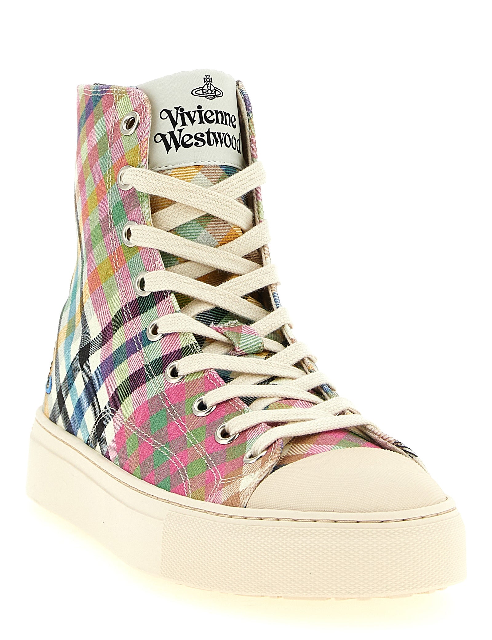 Vivienne Westwood Multicolor Cotton High Top Sneakers