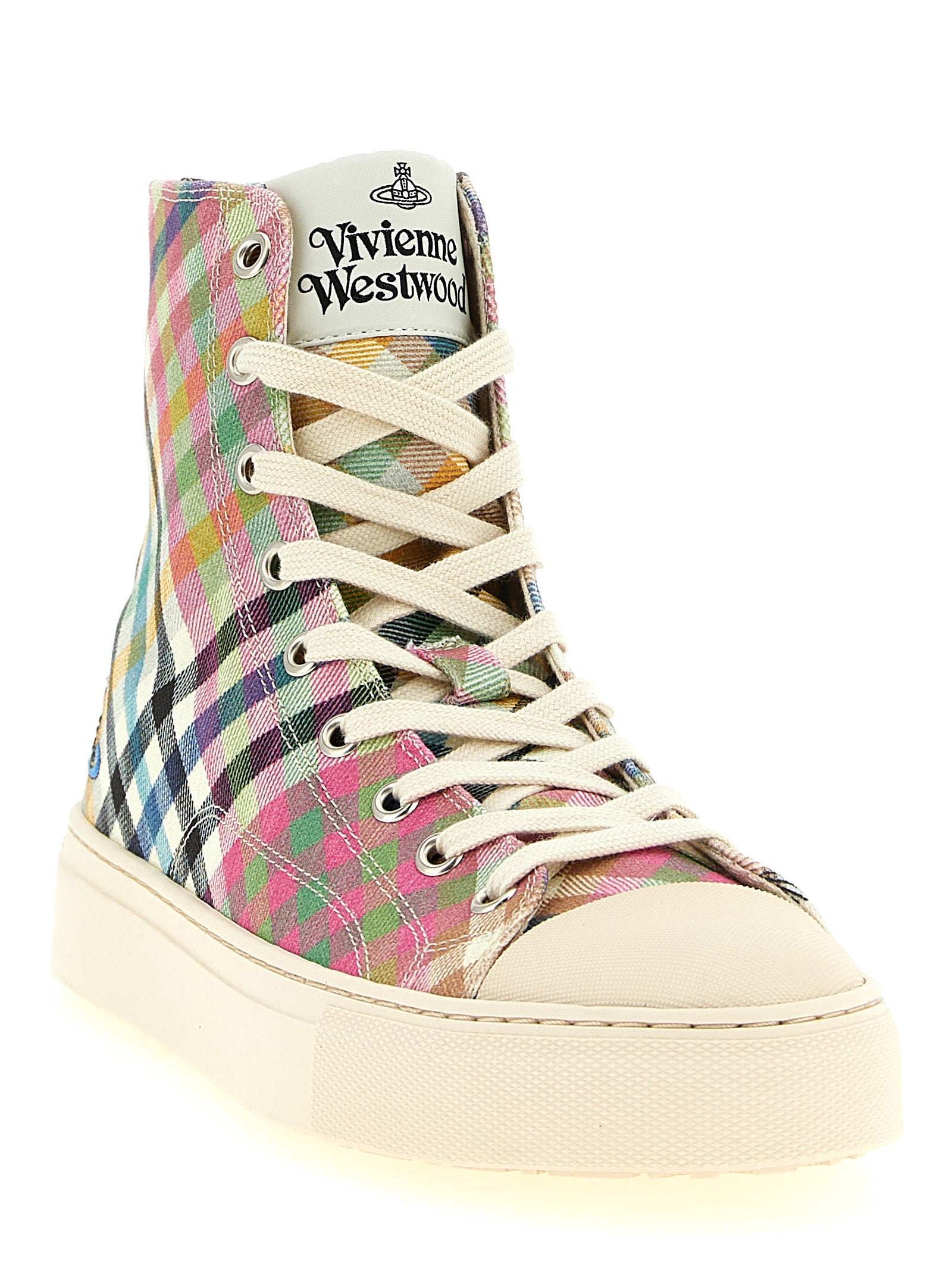 Vivienne Westwood Multicolor Cotton High Top Sneakers