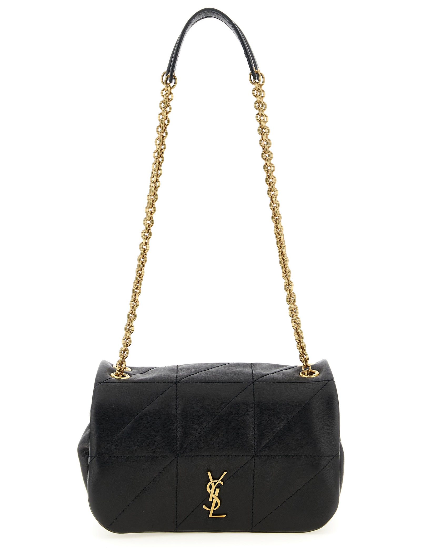 Saint Laurent Black Lamb Leather Shoulder Bag