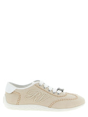 Roger Vivier Beige Polyamide Low Top Sneakers