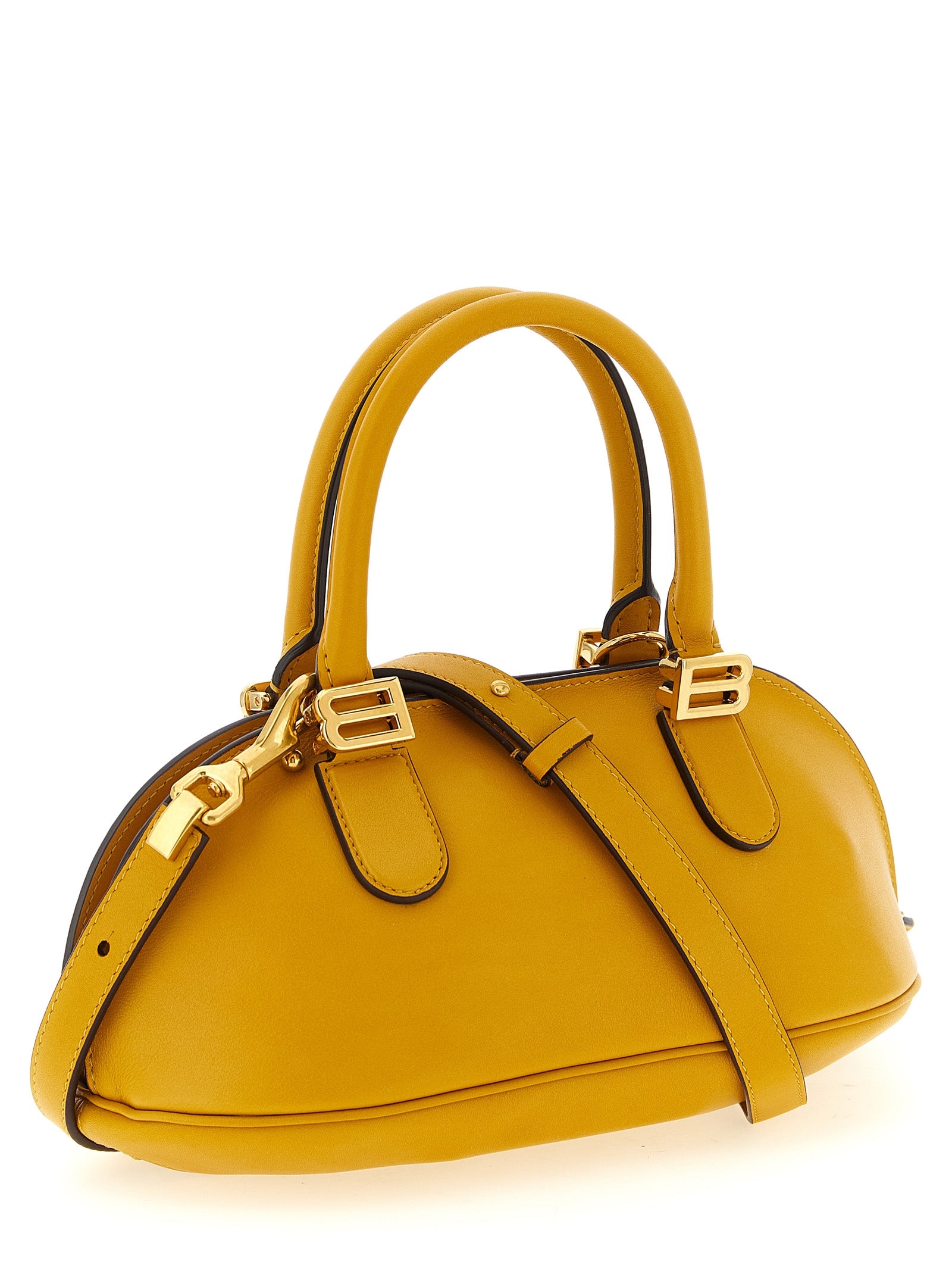 Balenciaga Yellow Calfskin Mini Handbag