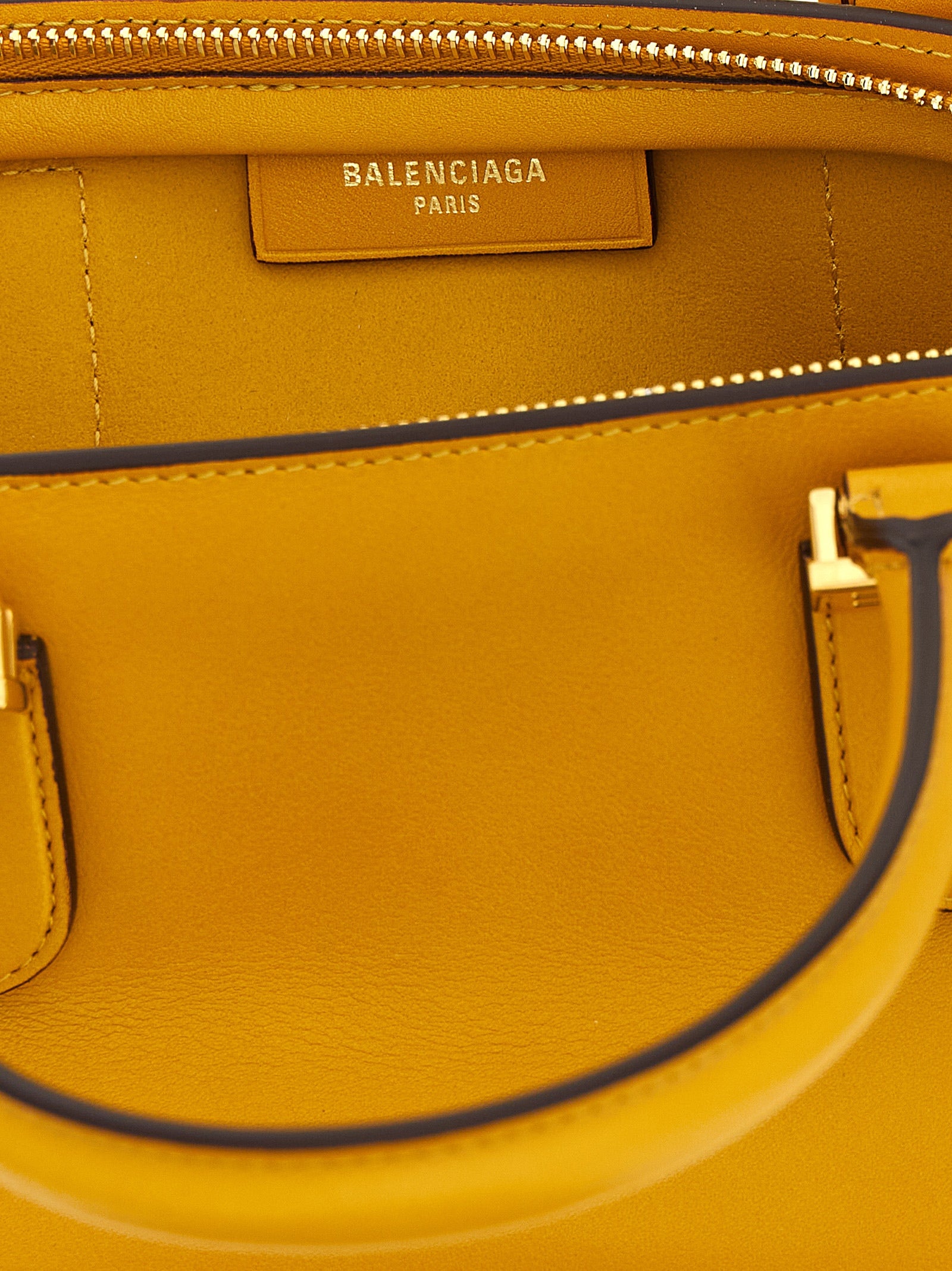 Balenciaga Yellow Calfskin Mini Handbag