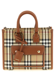 Burberry Beige Polyurethane Mini Shopping Bag