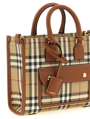 Burberry Beige Polyurethane Mini Shopping Bag