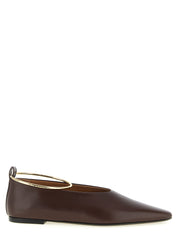 Jil Sander Brown Goatskin Ballet Flats