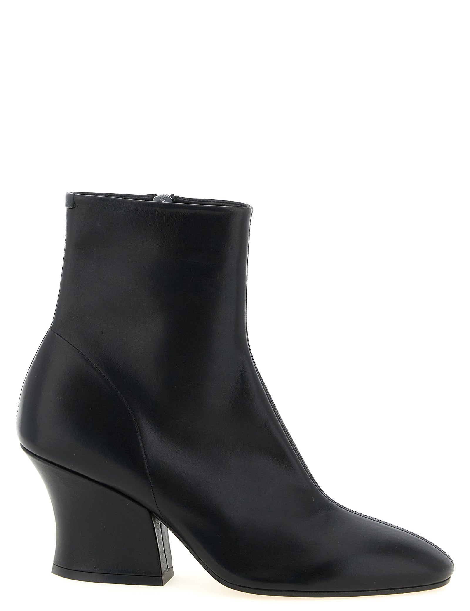 Jil Sander Black Calfskin Ankle Boots