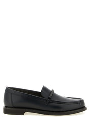 Brunello Cucinelli Black Calfskin Penny Loafers