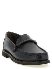 Brunello Cucinelli Black Calfskin Penny Loafers