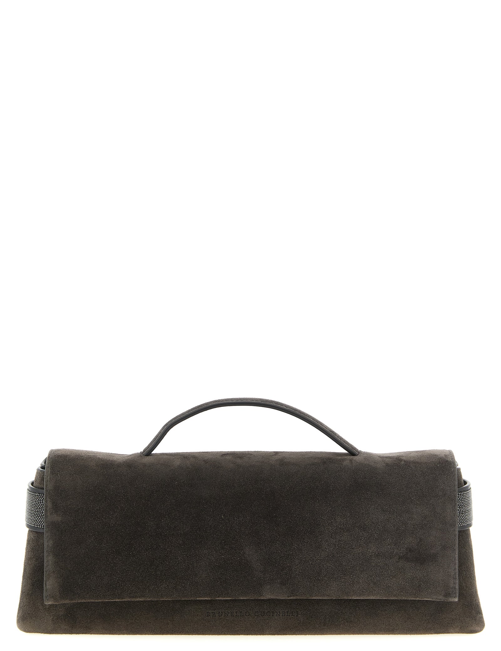 Brunello Cucinelli Brown Calfskin Clutch Bag