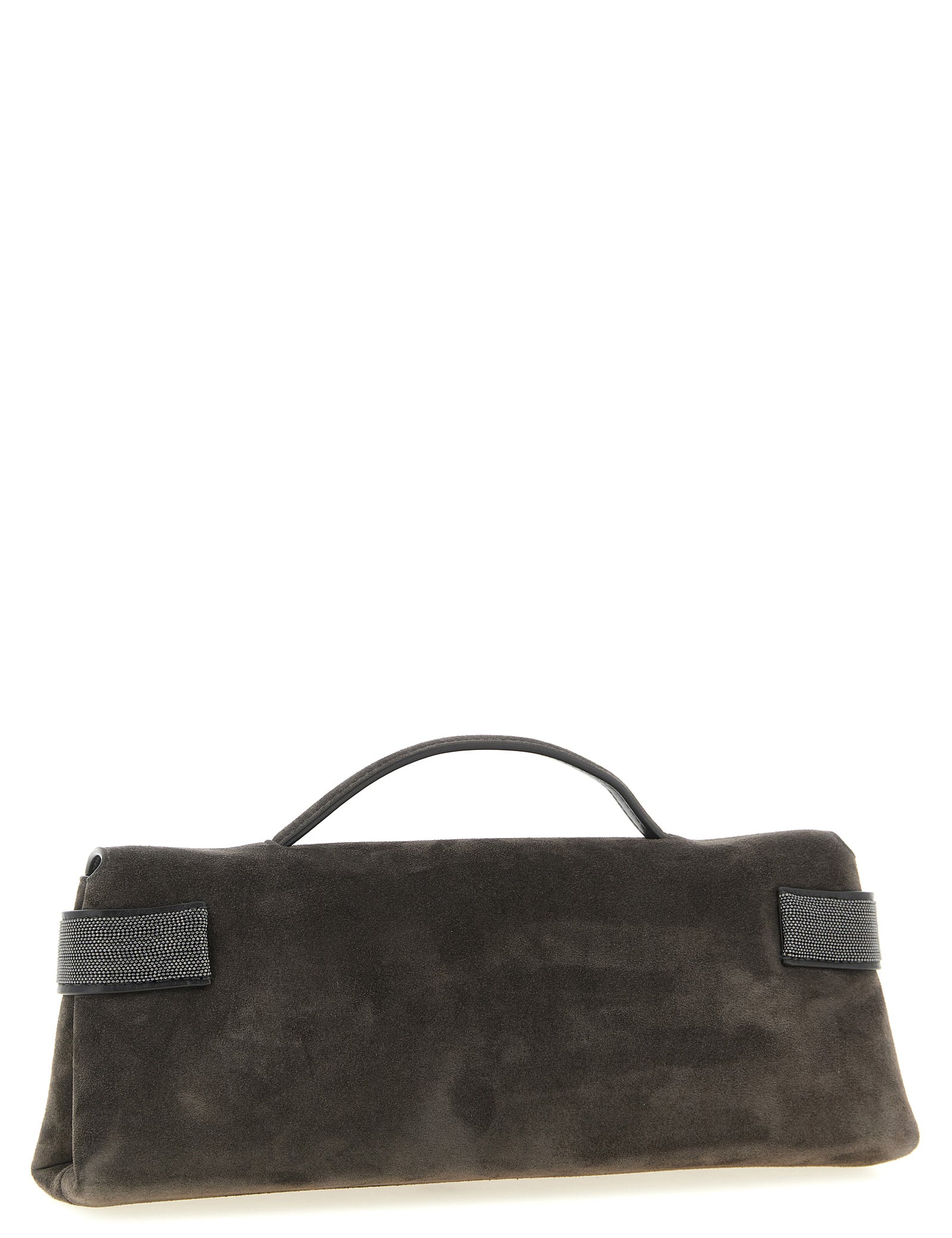 Brunello Cucinelli Brown Calfskin Clutch Bag