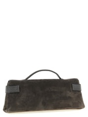 Brunello Cucinelli Brown Calfskin Clutch Bag