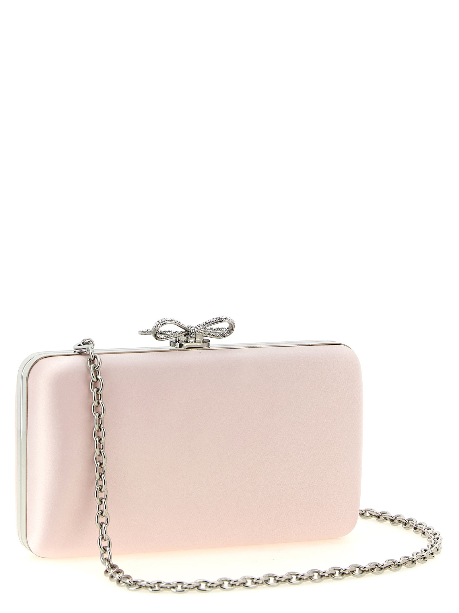 Self-Portrait Pink Polyester Clutch Bag