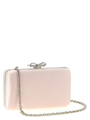 Self-Portrait Pink Polyester Clutch Bag