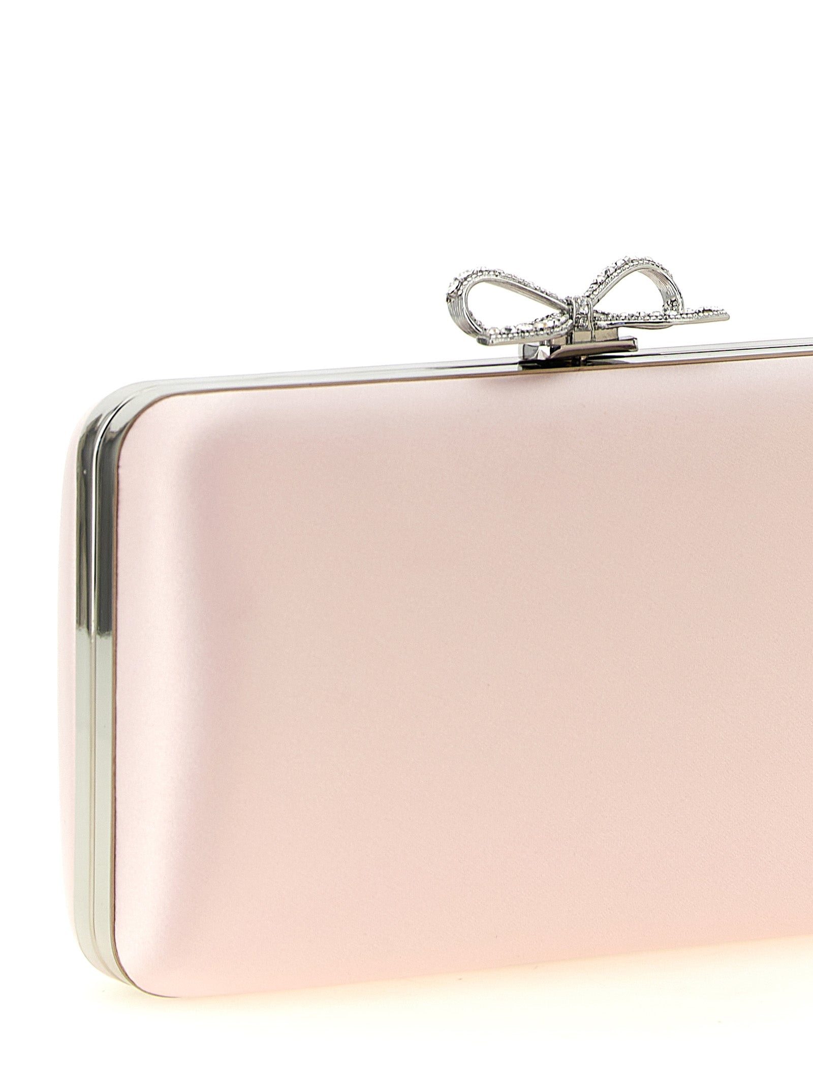 Self-Portrait Pink Polyester Clutch Bag