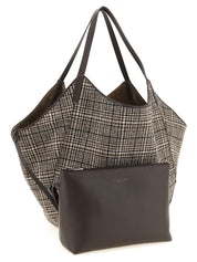 Brunello Cucinelli Brown Alpaca Leather Tote Bag