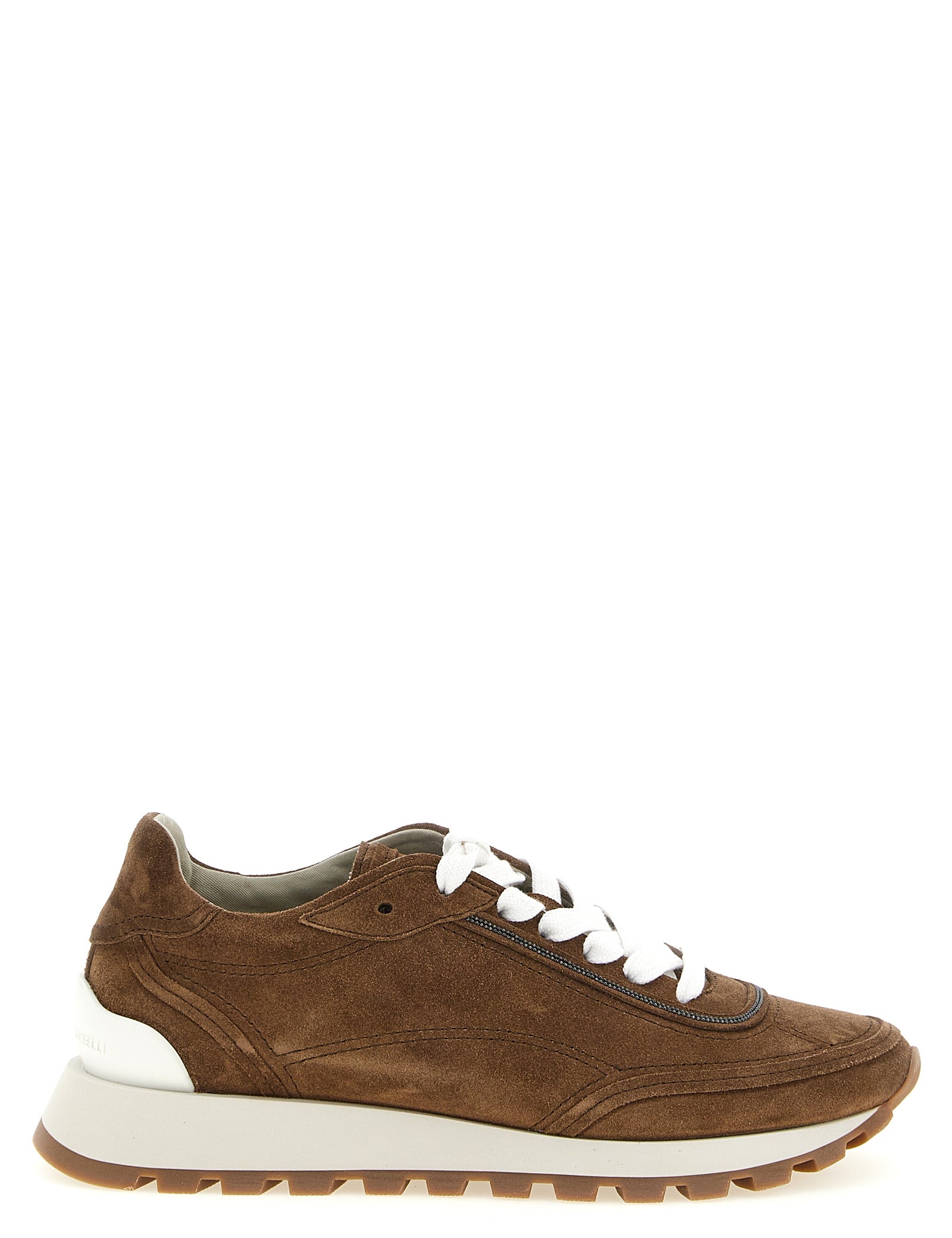 Brunello Cucinelli Brown Calfskin Low Top Sneakers