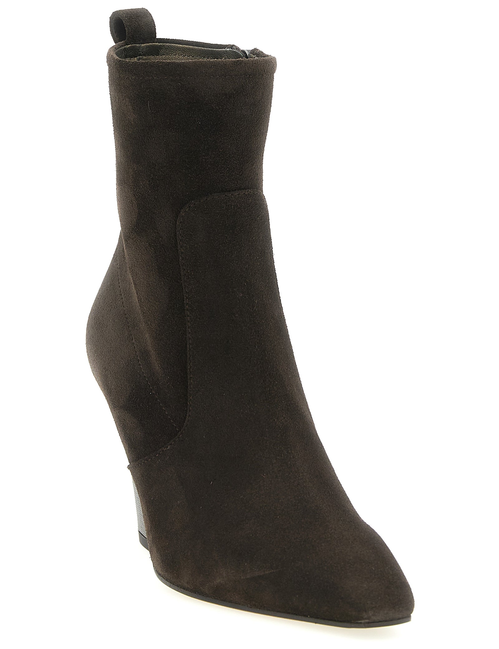Brunello Cucinelli Brown Calfskin Ankle Boots