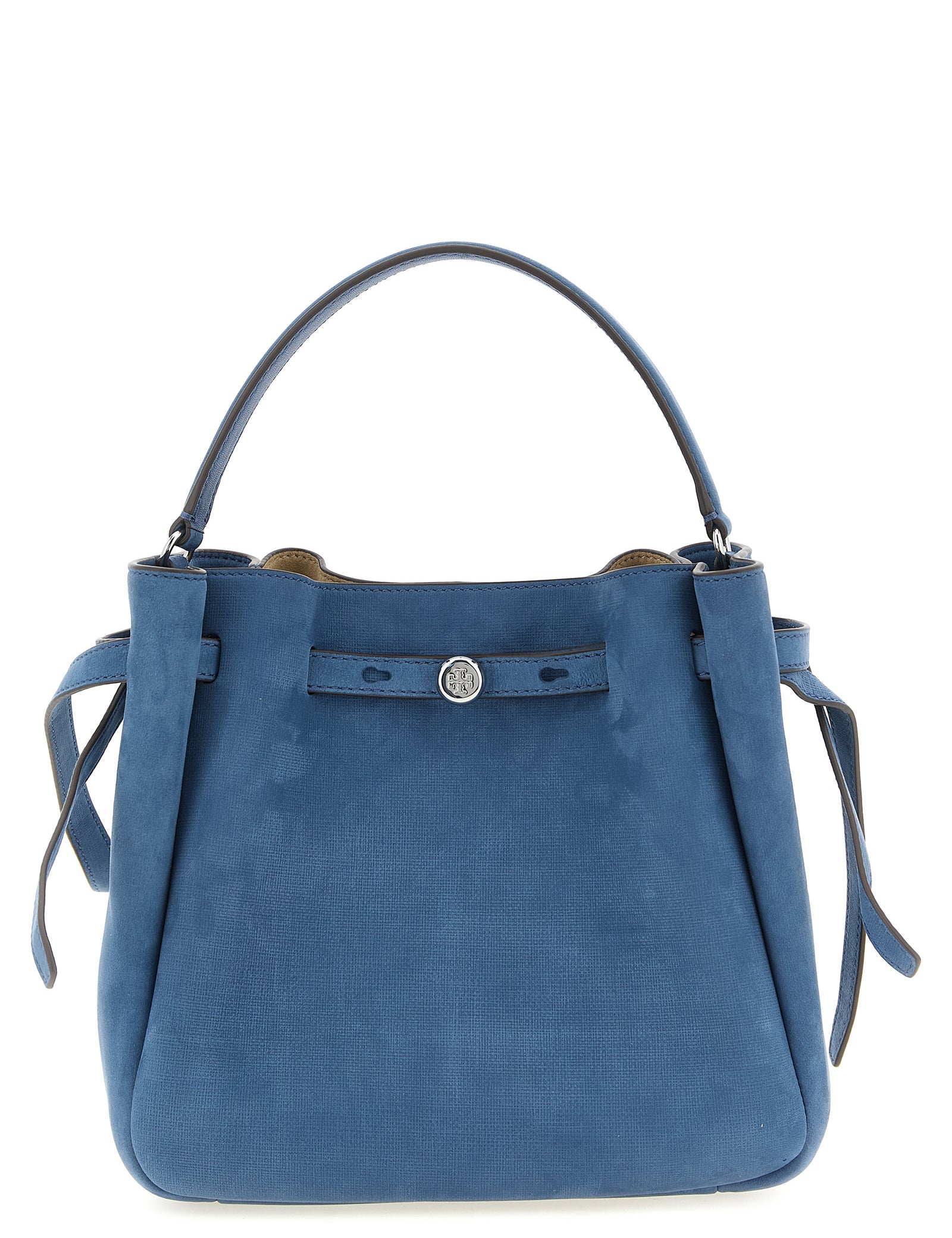 Tory Burch Blue Lamb Leather Bucket Bag