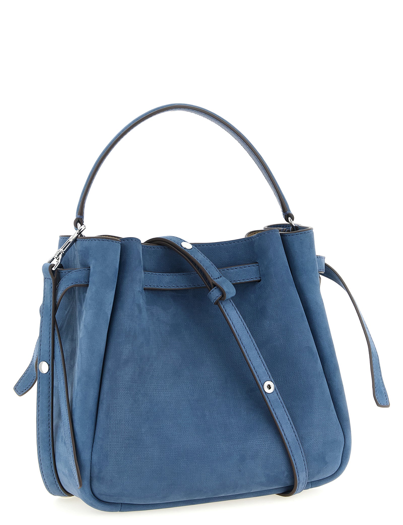 Tory Burch Blue Lamb Leather Bucket Bag