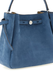 Tory Burch Blue Lamb Leather Bucket Bag
