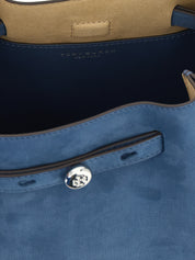 Tory Burch Blue Lamb Leather Bucket Bag